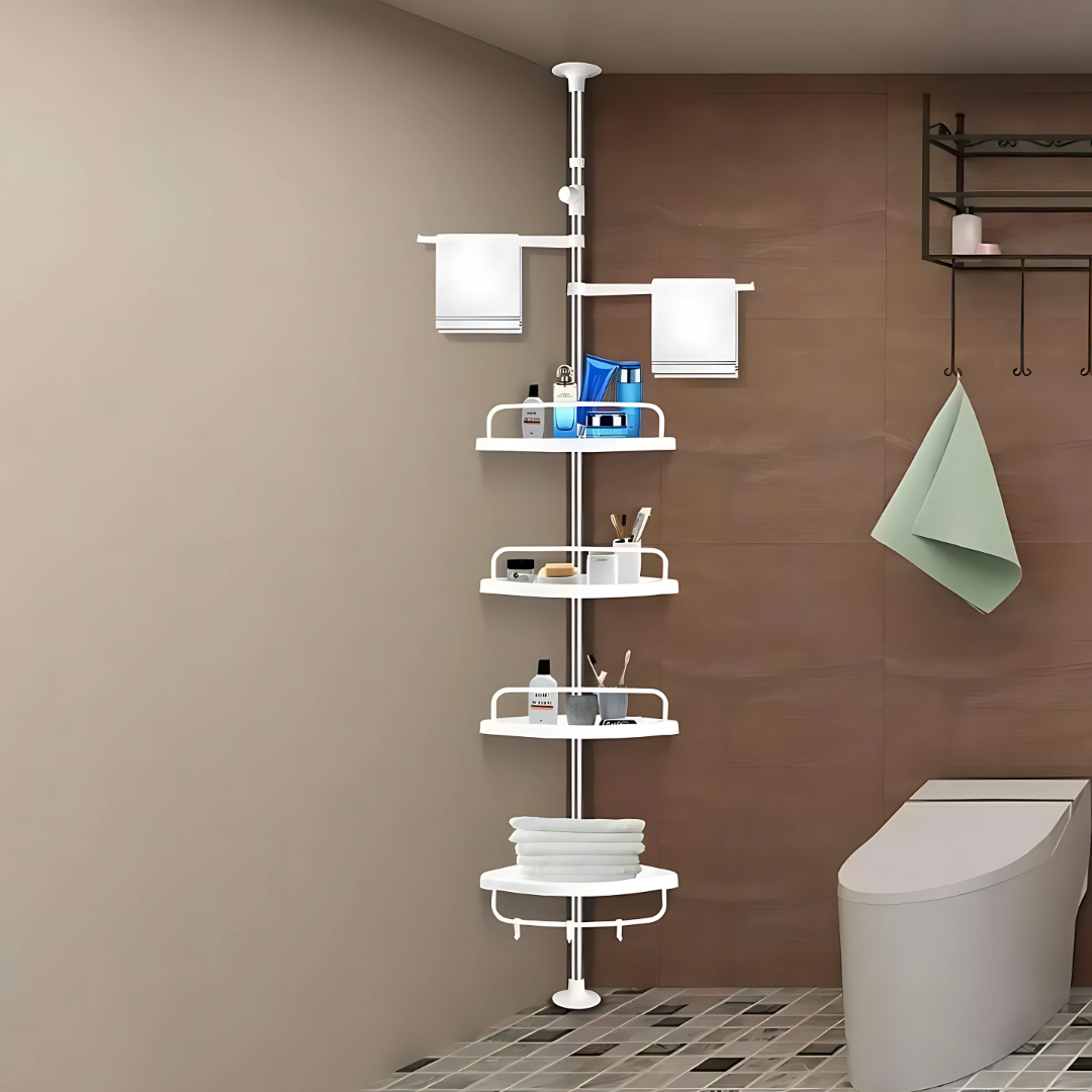 ORGANIZADOR ESQUINERO DE BAÑO – Ahorra espacio y ten todo al alcance
