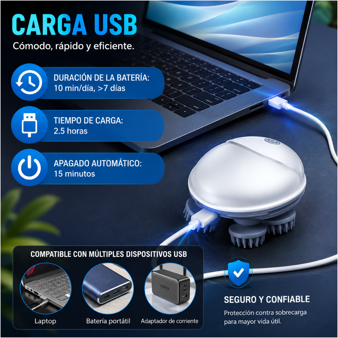 SMART SCALP MASSAGER – Alivio para cabeza y cuero cabelludo