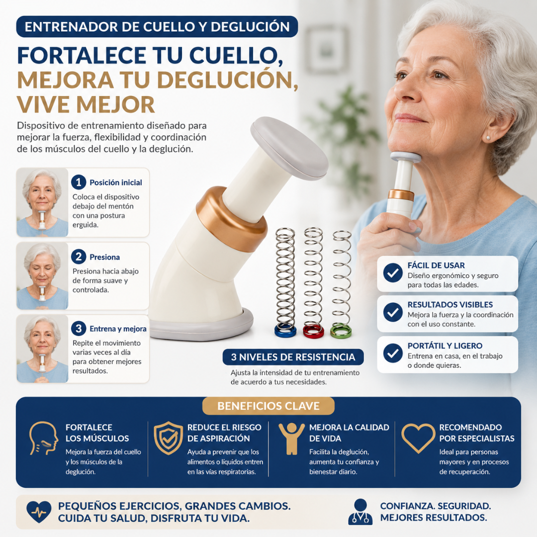 MASAJEADOR DE CUELLO CON SUCCIÓN AL VACÍO – Apoyo externo para relajar el cuello y acompañar tu bienestar al tragar