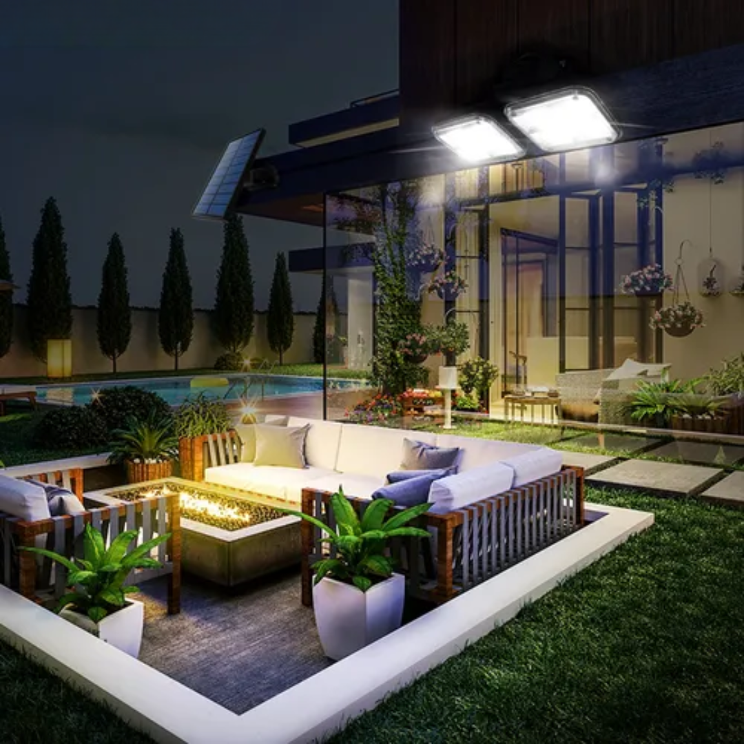 LUZ LED SOLAR 2 FOCOS – Iluminación potente y ecológica para exteriores
