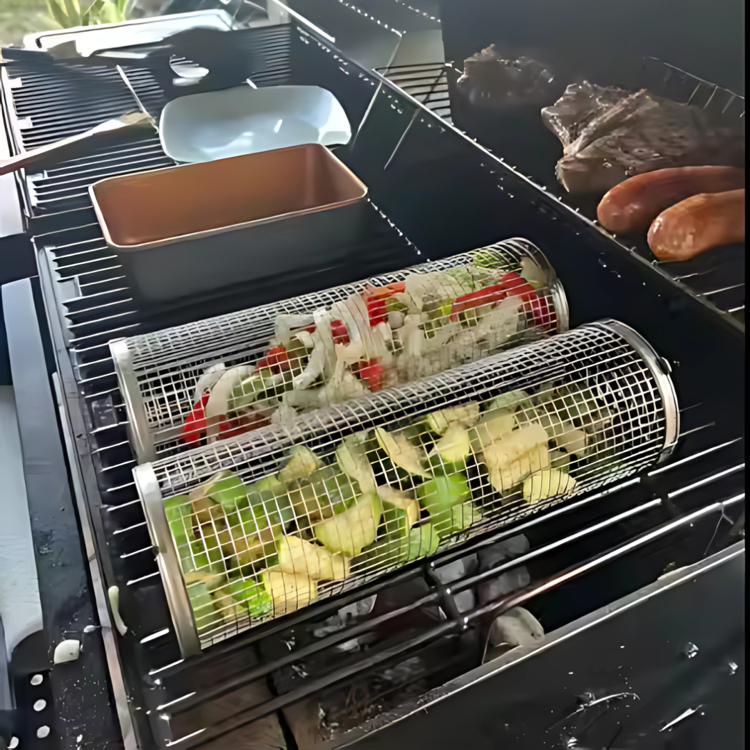 ROLLER PARA PARRILLA – Asado uniforme sin que nada se caiga