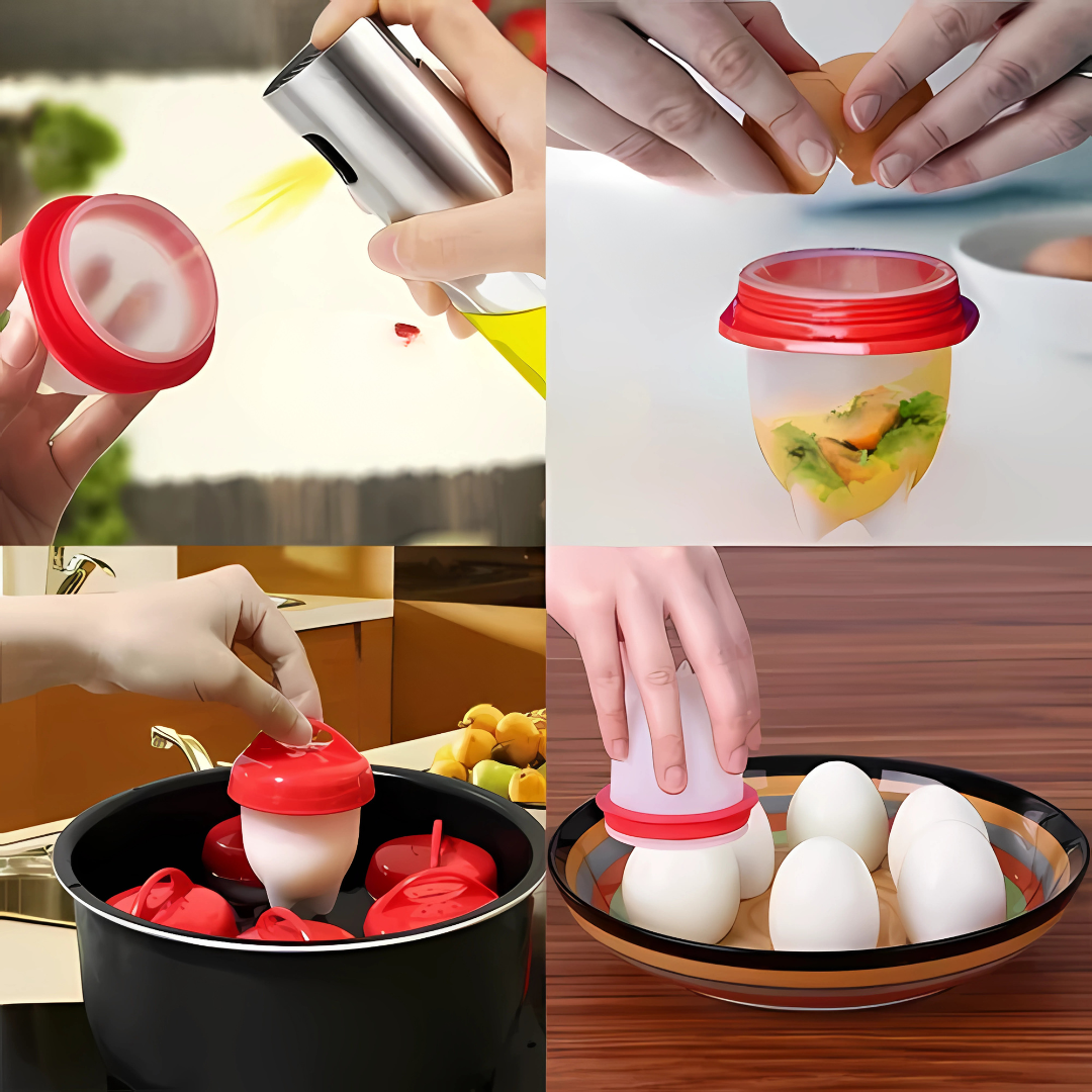 MOLDE HUEVOS SILICONA (Pack*6) – Cocina práctica y sin complicaciones