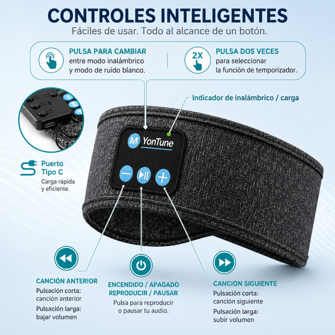 BANDA BLUETOOTH – Audio cómodo para dormir y entrenar
