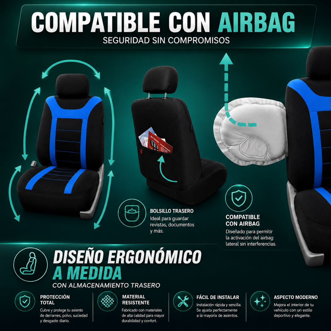 FUNDAS PARA ASIENTOS DE AUTO – Renueva y protege tu interior