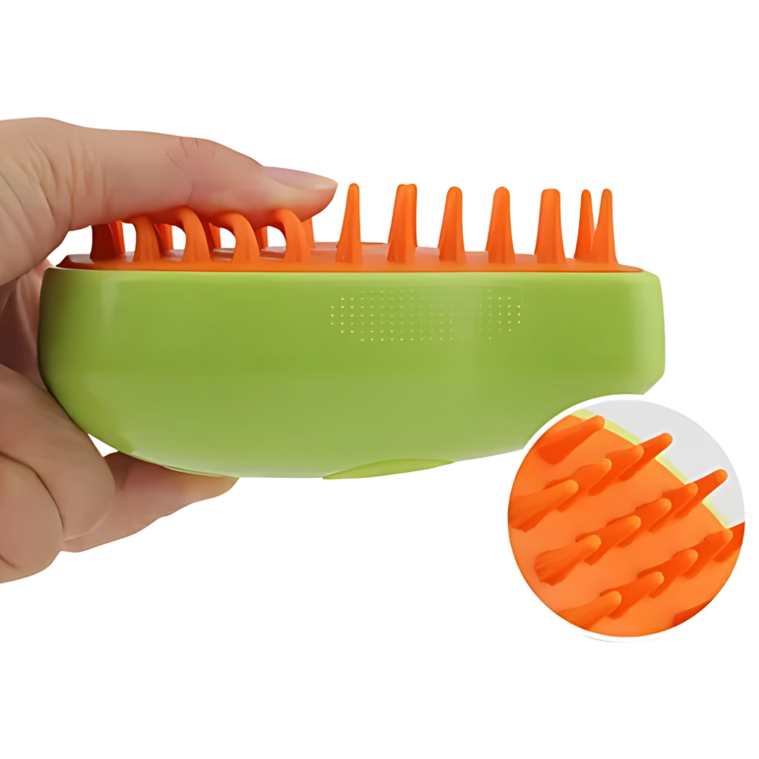 CEPILLO VAPORIZADOR MASCOTAS – Cepillado suave y sin estrés con limpieza profunda