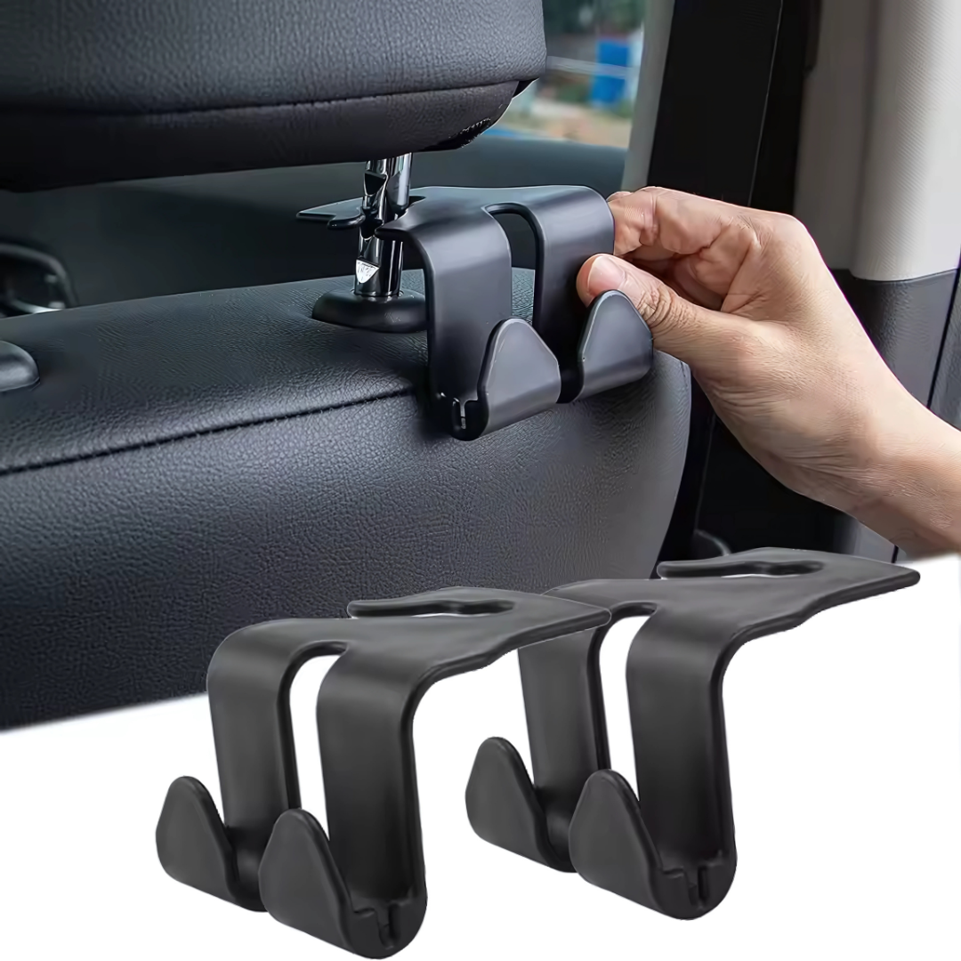 GANCHO ORGANIZADOR AUTO (PACK 2 UND.) – Mantén tu auto limpio y todo en su lugar