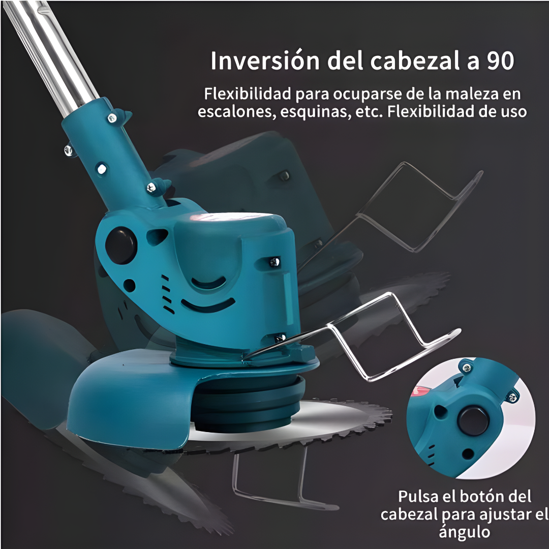 CORTADOR DE CÉSPED INALÁMBRICO — Corta maleza, pasto y arbustos sin cable, sin gasolina y sin llamar a nadie