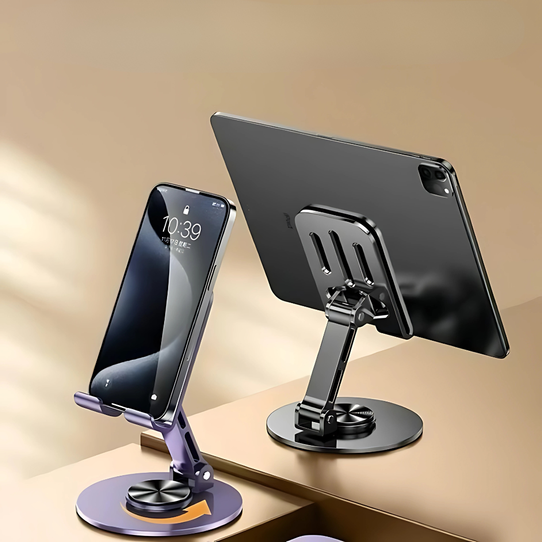 SOPORTE DE METAL PARA CELULAR DE 360° – Visualiza cómodo y sin manos
