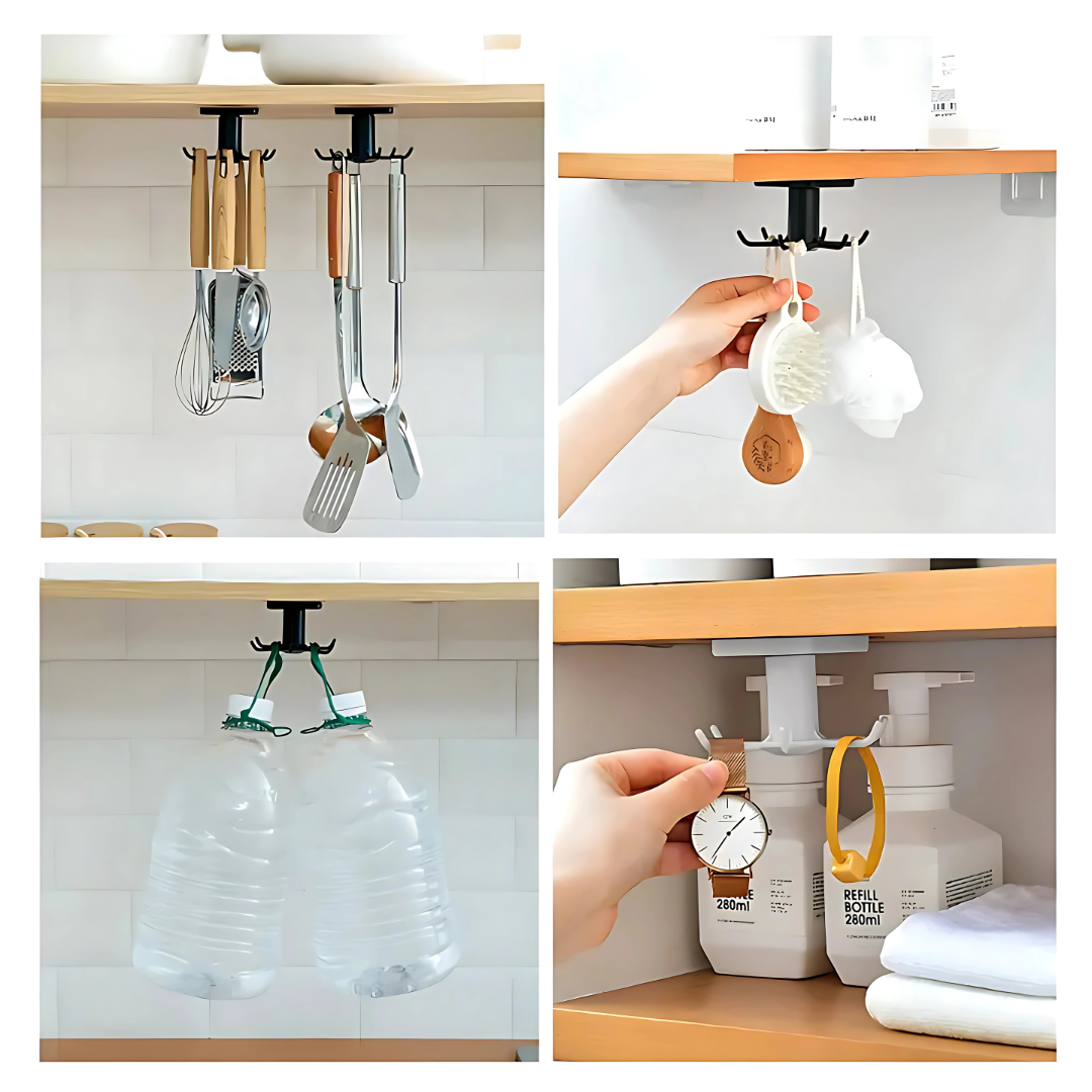 HOLD HOOK TECHO (2 UNIDADES) – Más orden en tu cocina con solo un giro