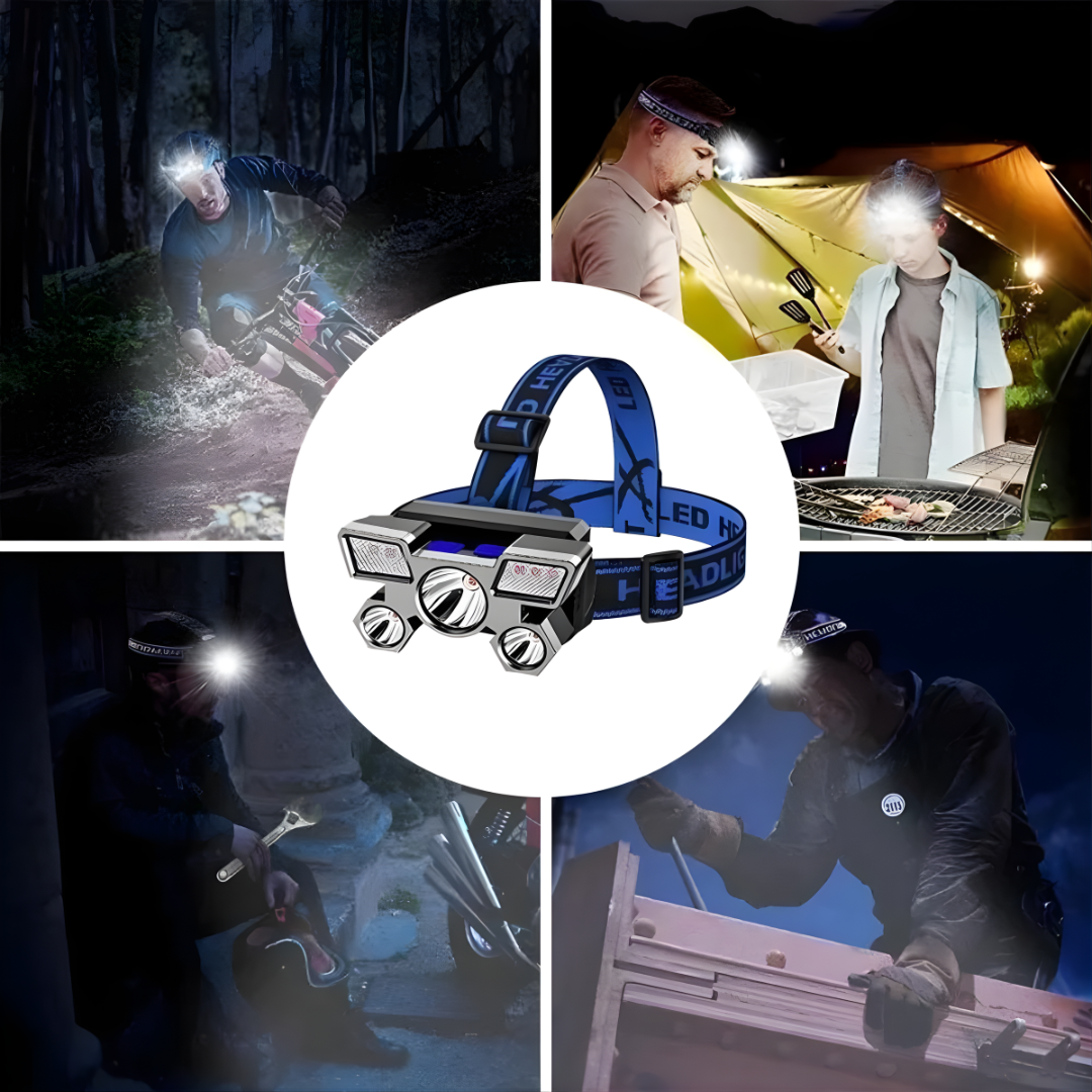 LINTERNA FRONTAL LED – Iluminación manos libres, potencia extrema y comodidad total en cualquier actividad
