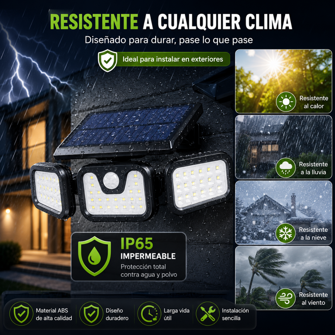 LÁMPARA SOLAR LED – Iluminación automática sin cables