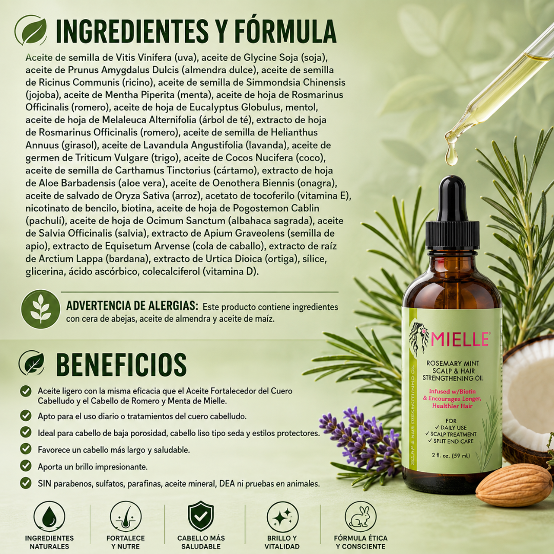 MIELLE – Fortaleza, hidratación y brillo