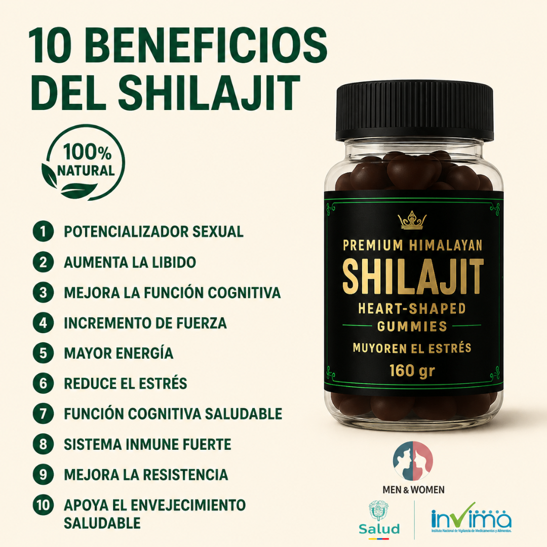 SHILAJIT GUMMIES – Fuerza, energía y vitalidad para rendir mejor cada día