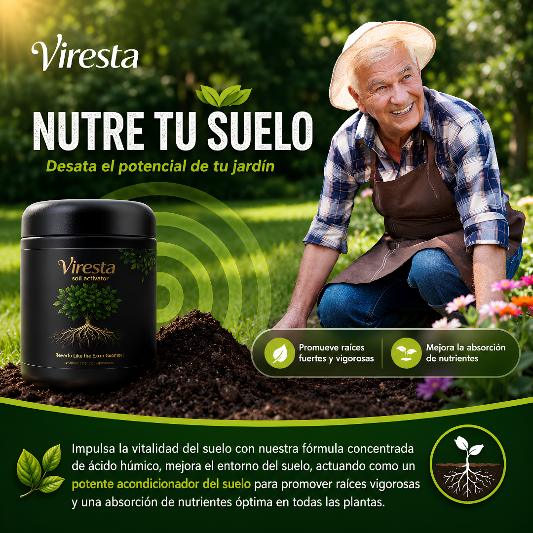 VIRESTA SOIL ACTIVATOR – Suelo fértil, plantas vigorosas