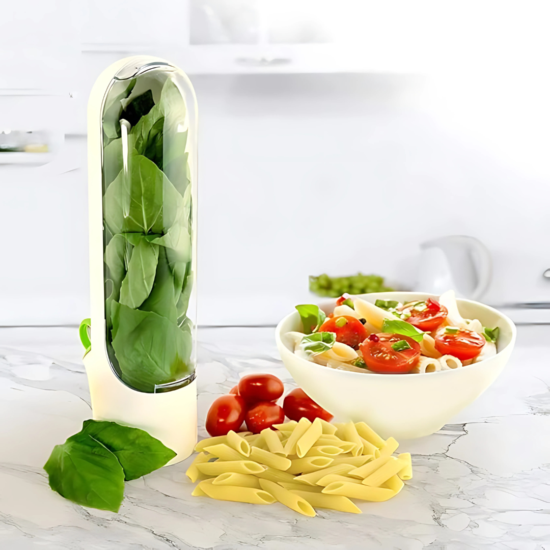 CONTENEDOR DE CONSERVACIÓN DE HIERBAS – Frescura prolongada para tus alimentos