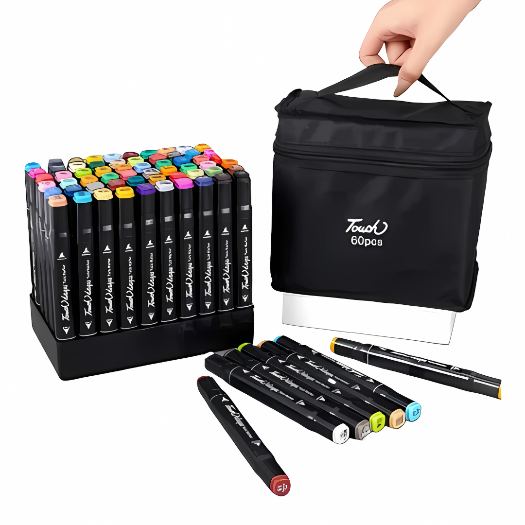 SET DE MARCADORES 120 PIEZAS – Colores vibrantes para desatar tu creatividad