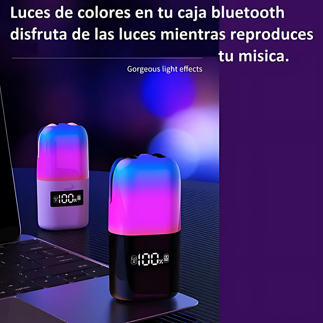 AUDÍFONO INALÁMBRICO 3 EN 1 BLANCO (865) – Música, llamadas y control total en un solo toque