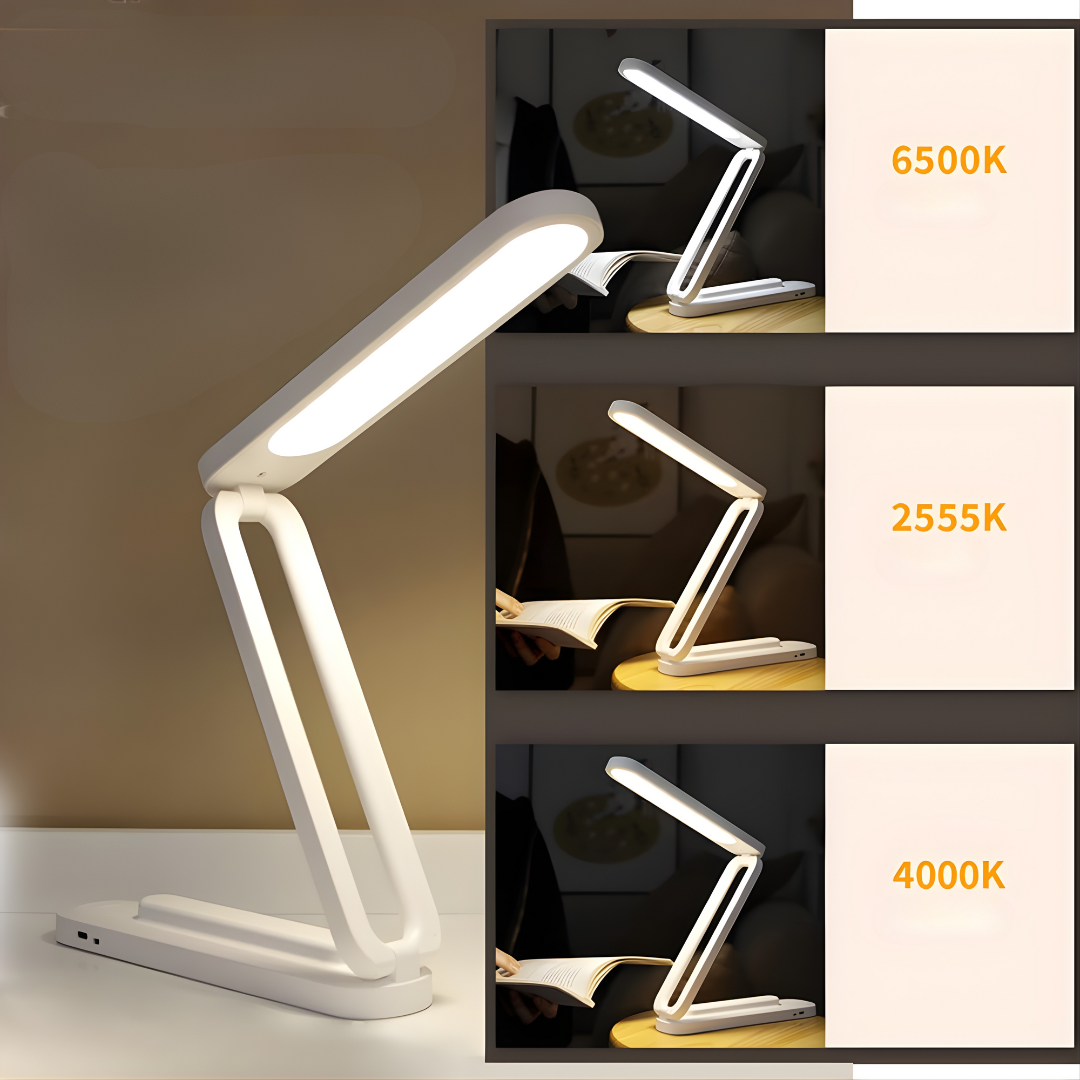 FOLDING TABLE LAMP – Iluminación portátil, diseño plegable y luz perfecta para cada momento