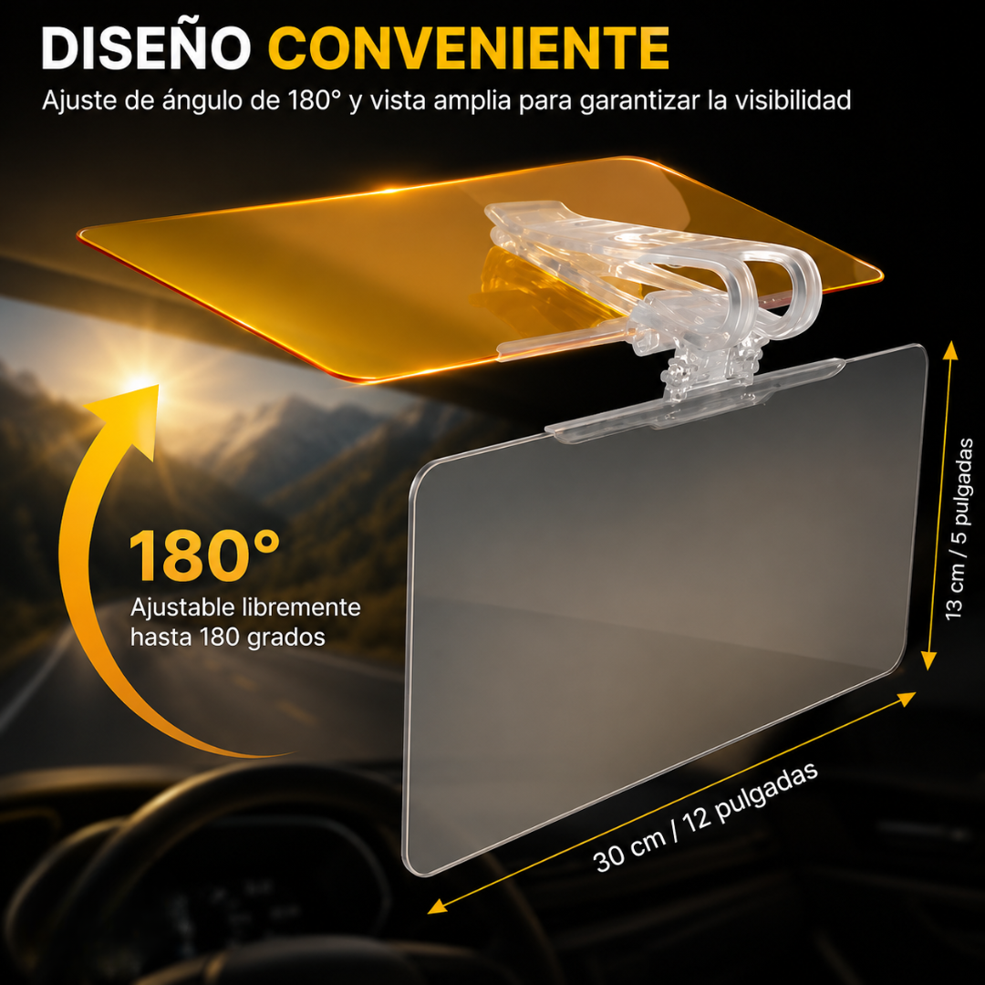 VISOR HD PARA AUTO – Maneja sin deslumbramientos, mayor claridad y seguridad en cada trayecto