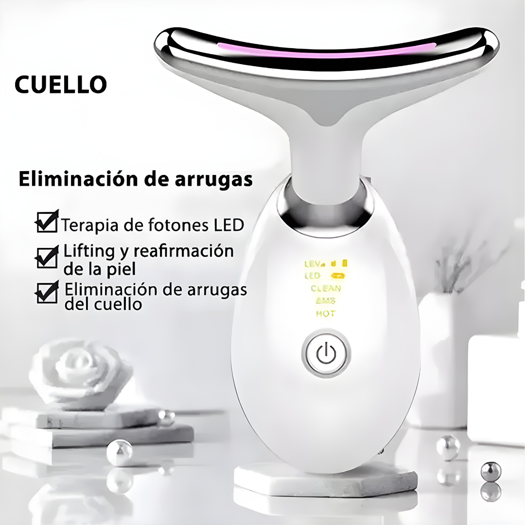 MASAJEADOR FACIAL LUZ LED — Tu spa facial y cervical desde casa