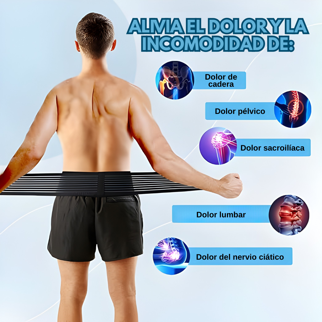 CINTURON DEPORTIVO – Soporte lumbar, alivio de la ciática y estabilidad para tu día a día