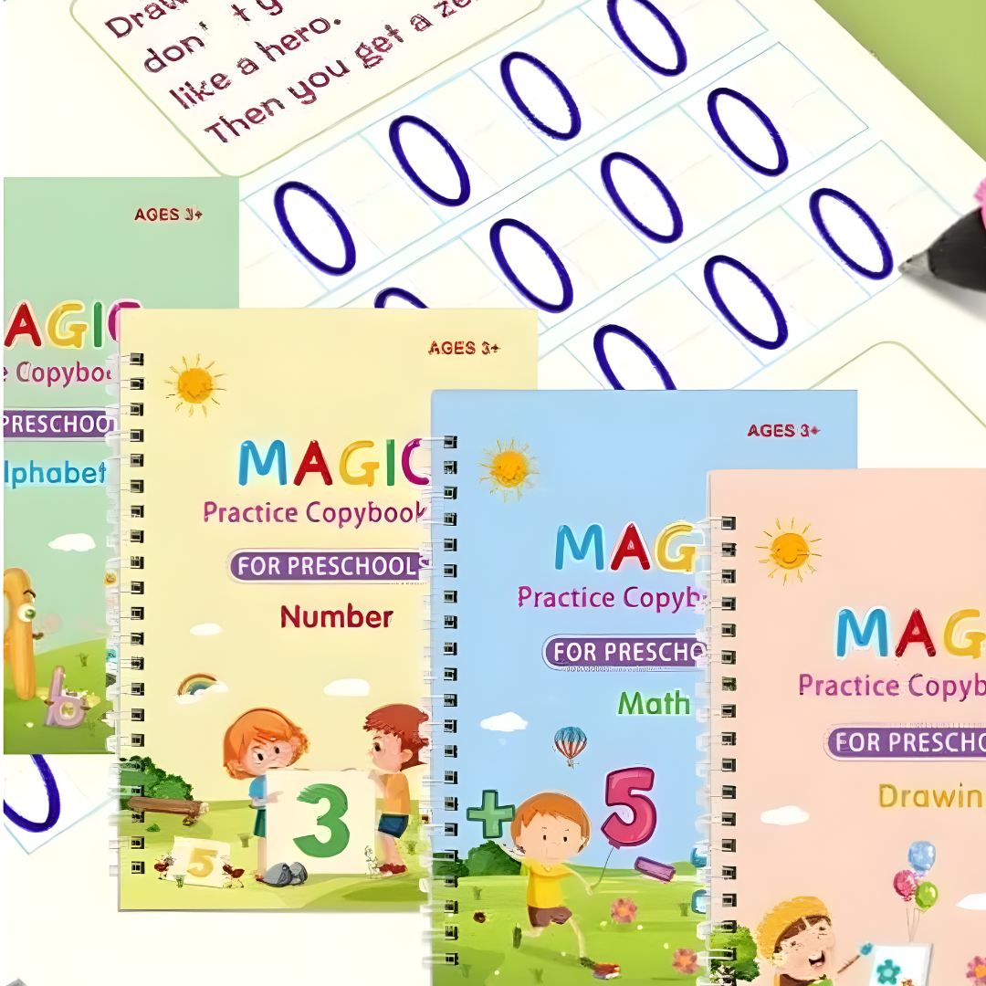 MAGIC PRACTICE COPY BOOK – Aprendizaje interactivo, escritura guiada y desarrollo temprano con diversión