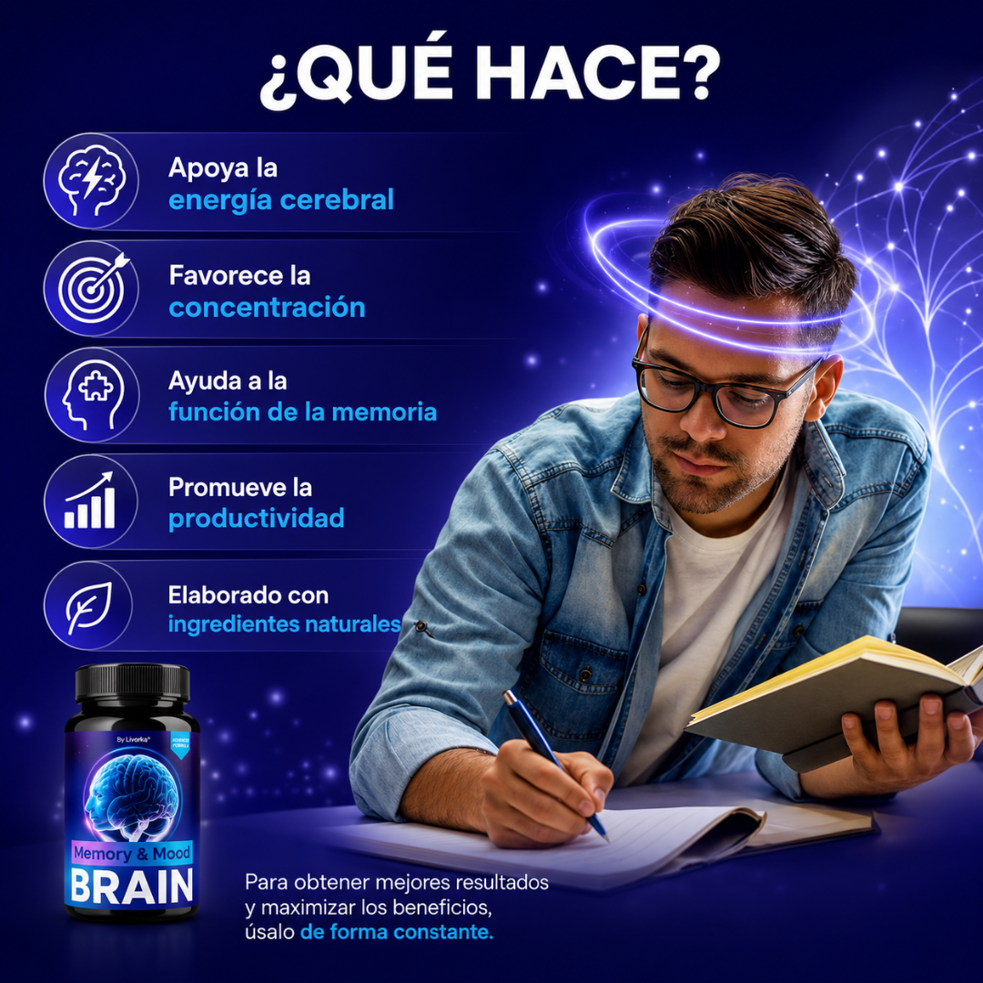 BRAIN NEURO — Memoria, enfoque y claridad mental en cada cápsula