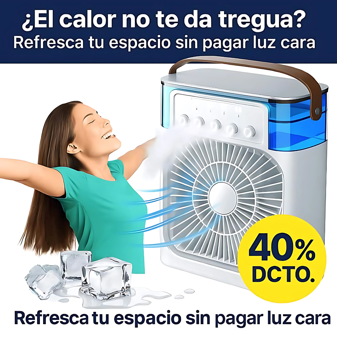 Aire Acondicionado Portátil Aire Evaporativo 4 en 1 – Refresca, humidifica y decora tu espacio en segundos