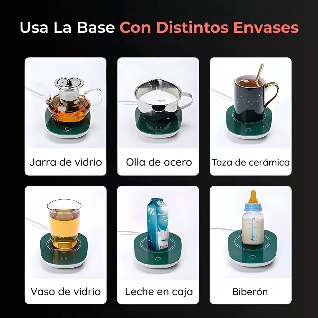 TAZA CON BASE ELÉCTRICA AMARILLA – Mantén tu bebida siempre caliente