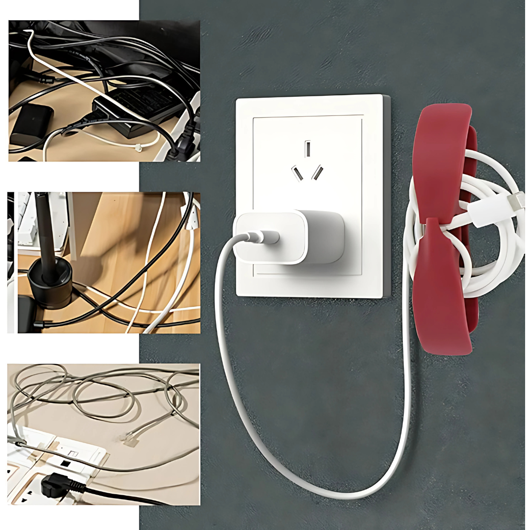 ORGANIZADOR DE CABLES PACK X6 – Dile adiós al enredo y al desorden en tu cocina