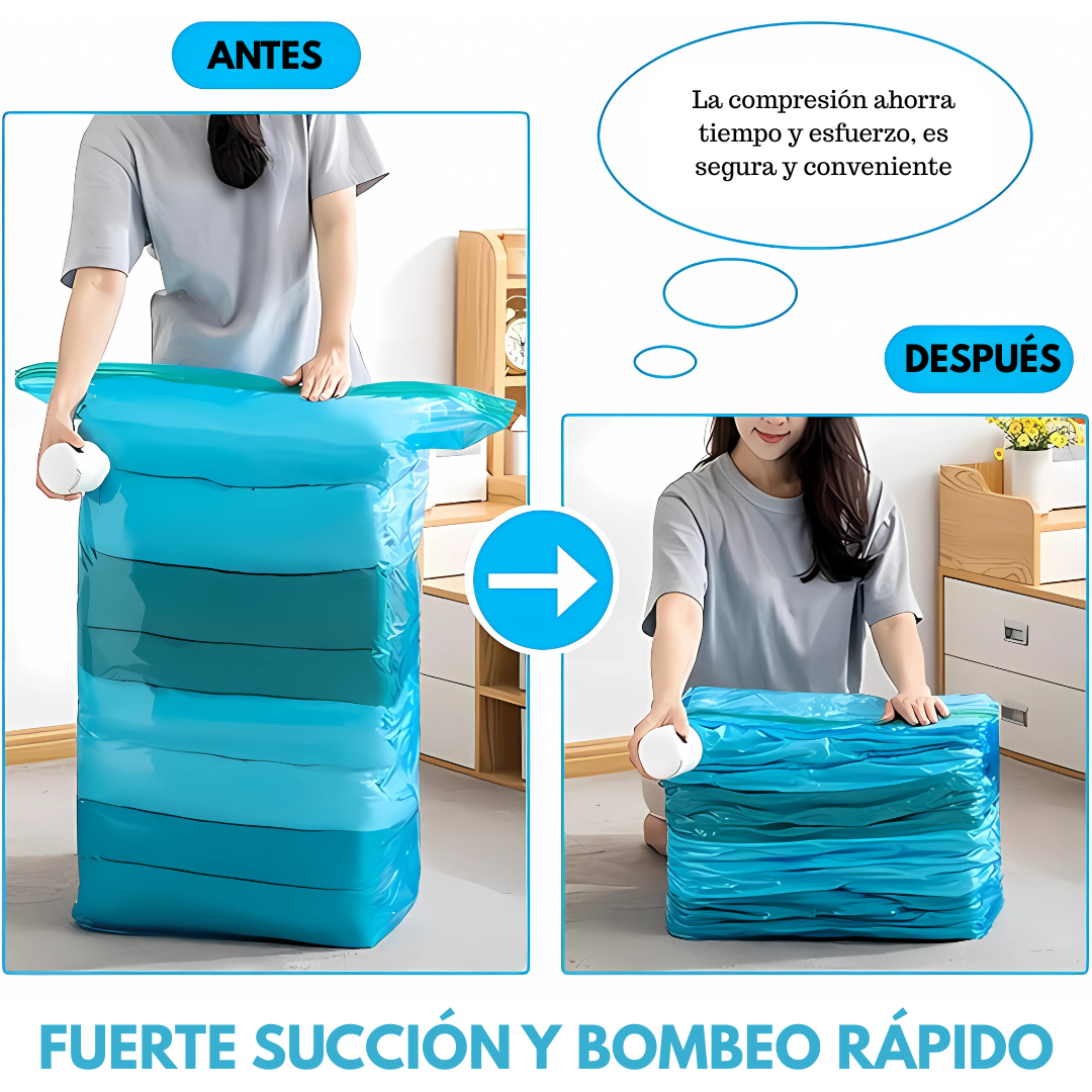 BOMBA ELÉCTRICA DE BOLSA DE VACÍO – Ahorra espacio al empacar en segundos