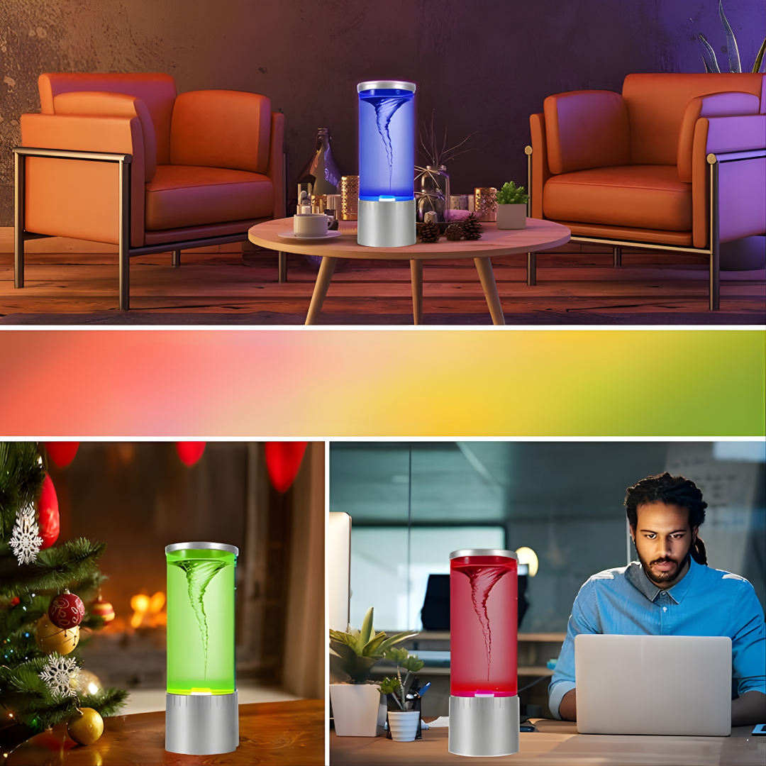 VORTEX LAMP – Iluminación hipnótica, atmósfera relajante y decoración que cautiva