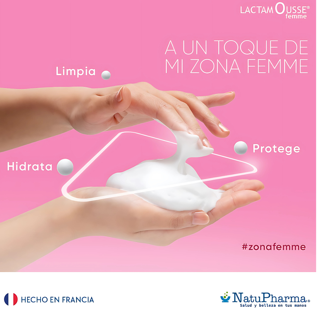 LACTAMOUSSE FEMME ESPUMA DE HIGIENE ÍNTIMA – Frescura y protección delicada todos los días