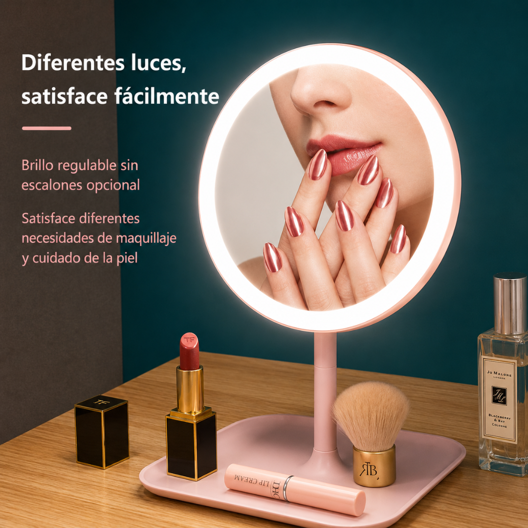 ESPEJO DE MAQUILLAJE – La luz perfecta para maquillarte con precisión en cualquier momento