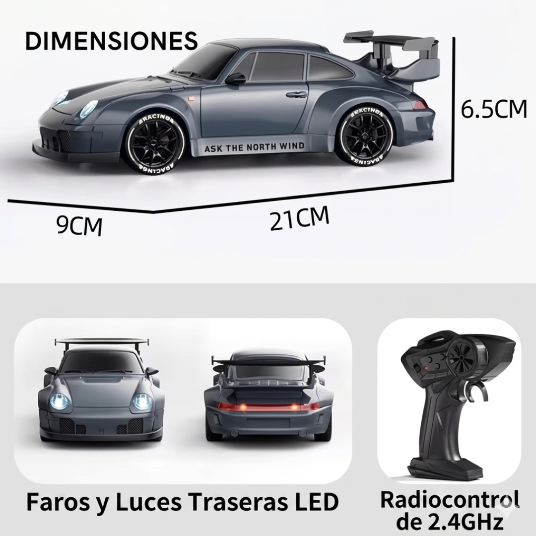 CARRO DE DRIFT CONTROL REMOTO — Velocidad, control y estilo en cada curva