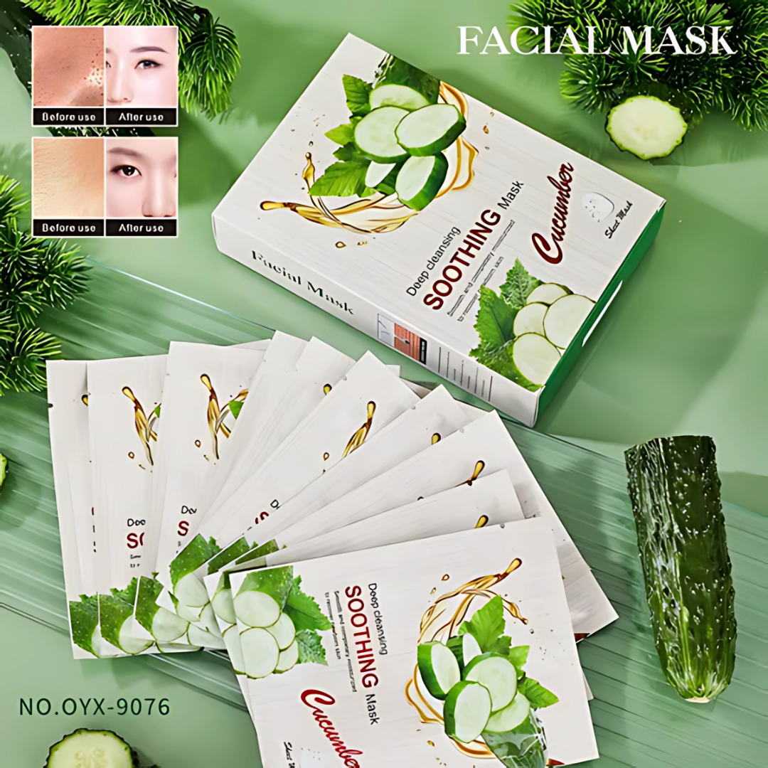 MASCARILLA FACIAL DE PEPINO OYAX – Refresca, hidrata y revitaliza tu piel al instante