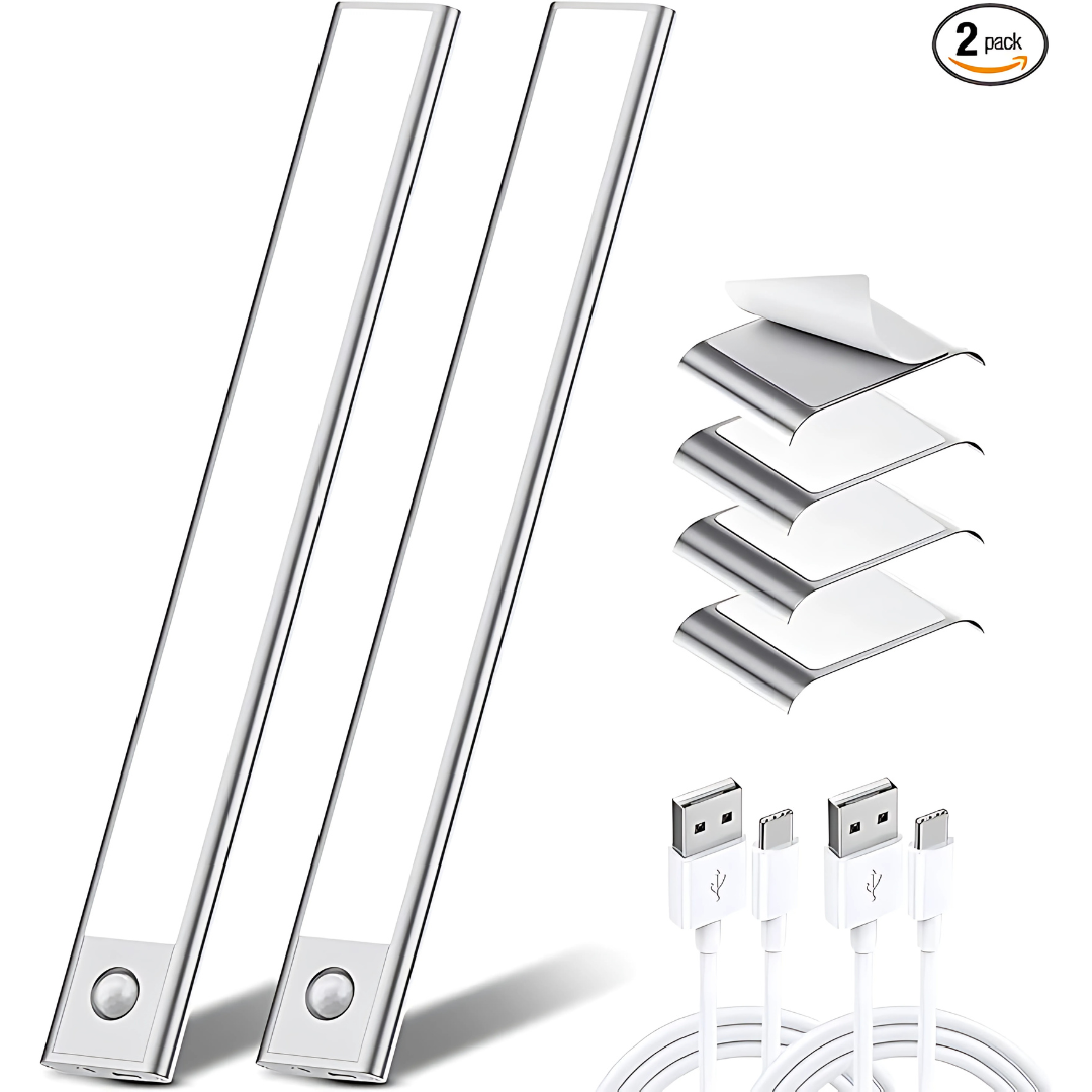 LUZ LED CON SENSOR DE MOVIMIENTO (Pack x2) – Iluminación automática donde más la necesitas