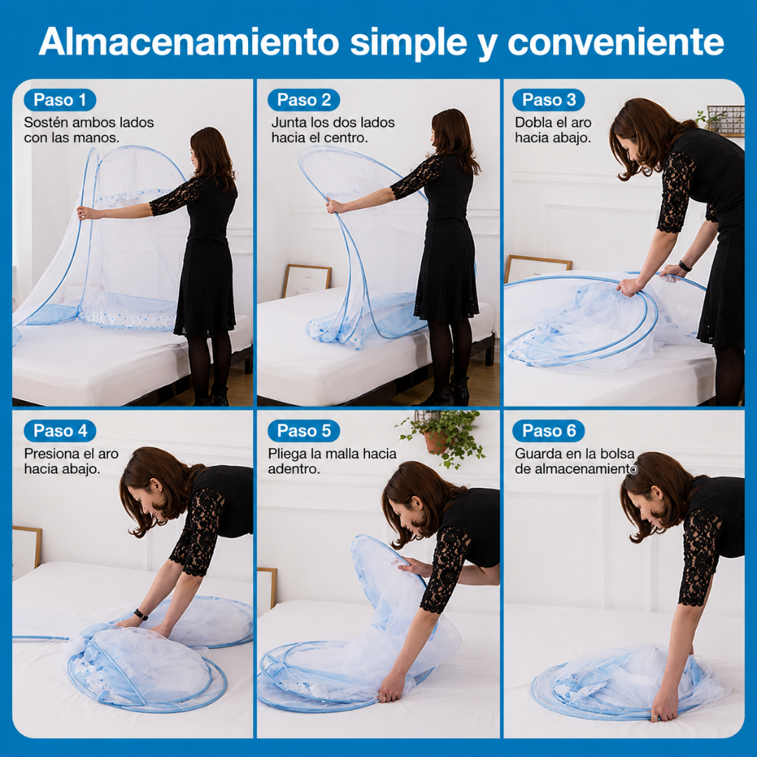 MOSQUITERO PARA CAMA — Protección 360° para dormir sin insectos