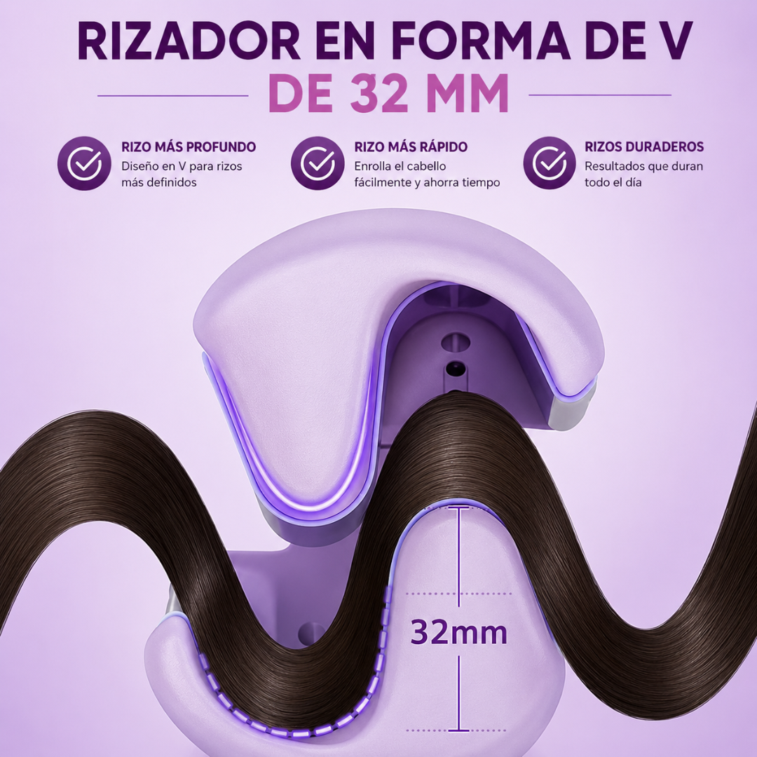 RIZADOR DE CABELLO ONDULADO – Ondas definidas y naturales en minutos, sin complicarte