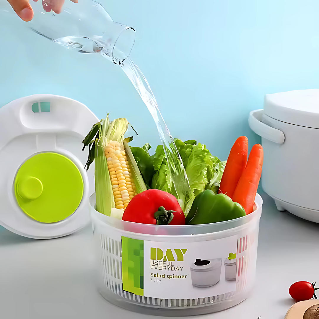 SALAD SPINNER EVERYDAY – Verduras frescas y secas en segundos sin esfuerzo