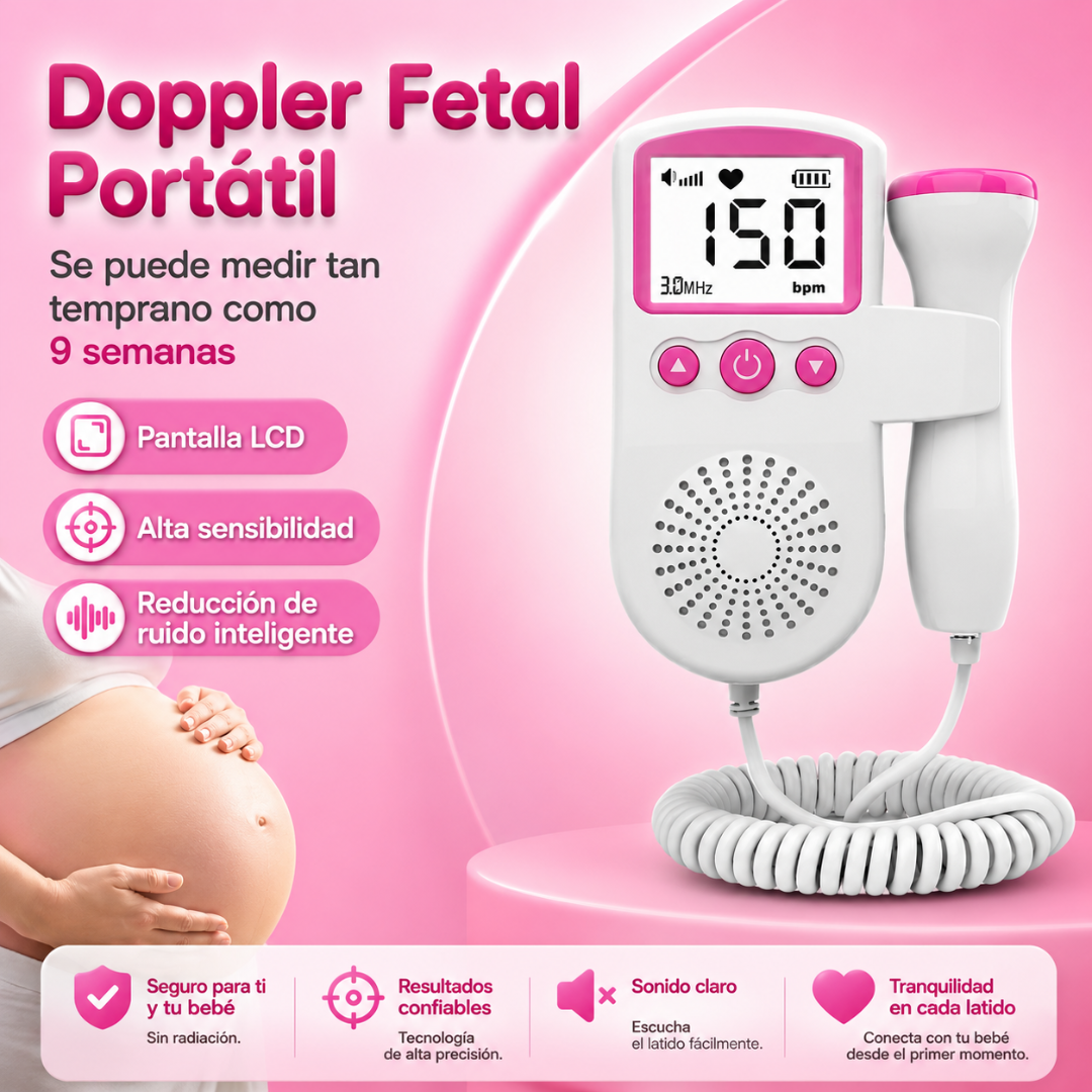 DOPPLER FETAL – Escucha los latidos de tu bebé y conecta con su vida desde casa