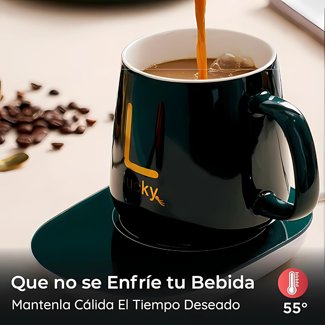 TAZA CON BASE ELÉCTRICA AMARILLA – Mantén tu bebida siempre caliente
