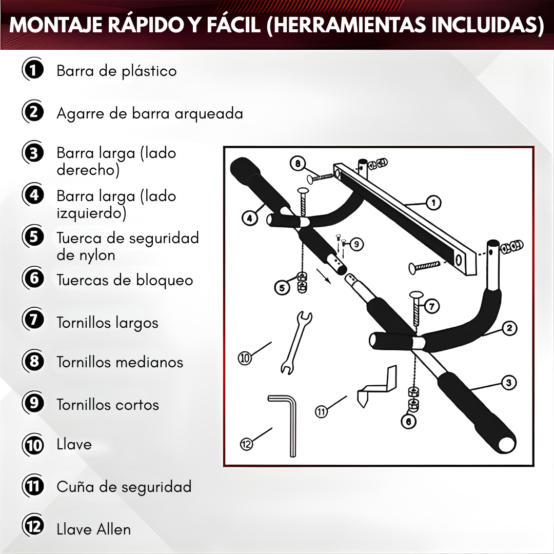 BARRA MULTIFUNCIONAL – Entrena fuerte en casa