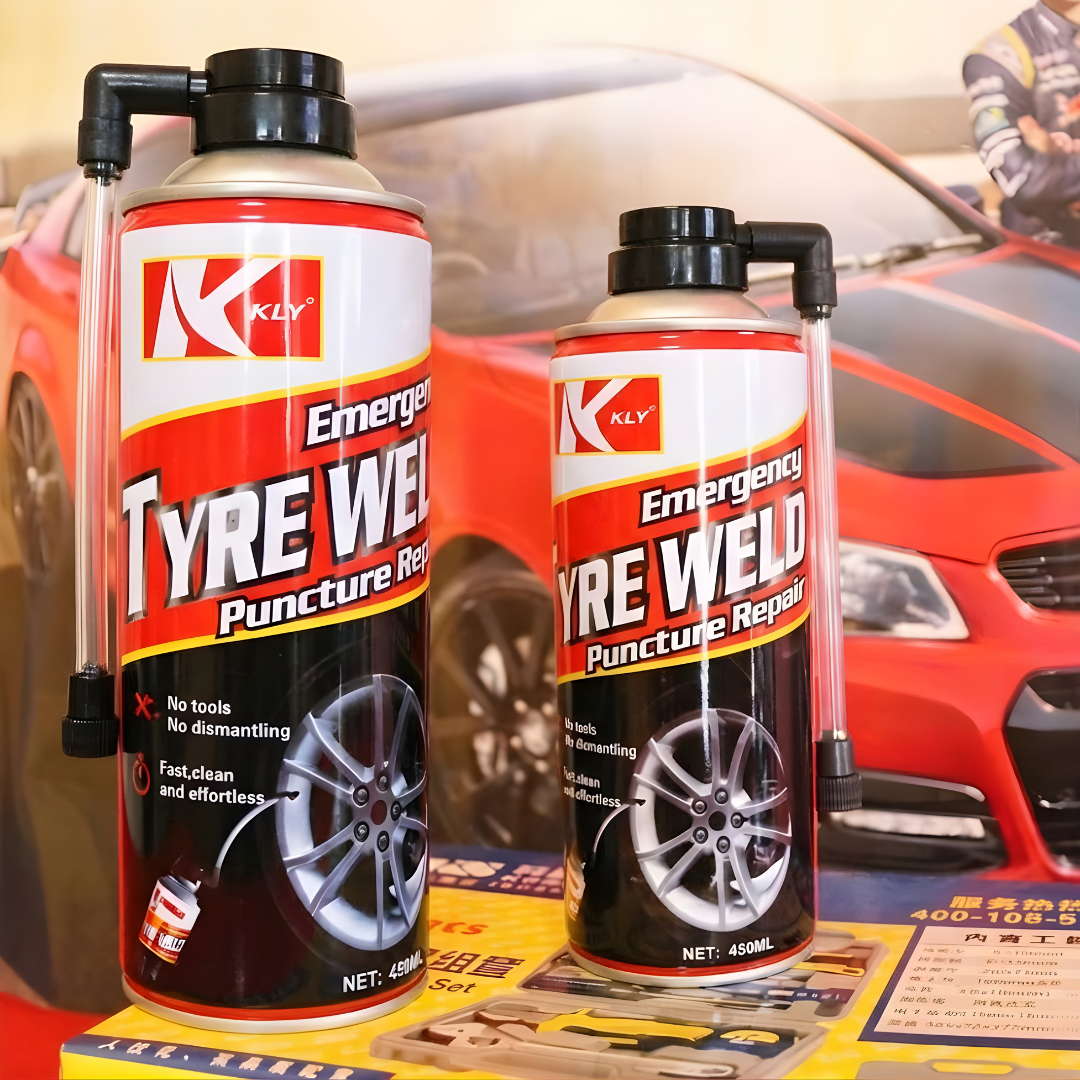 TYRE WELD – Reparación instantánea de llantas, sellado eficaz y movilidad inmediata