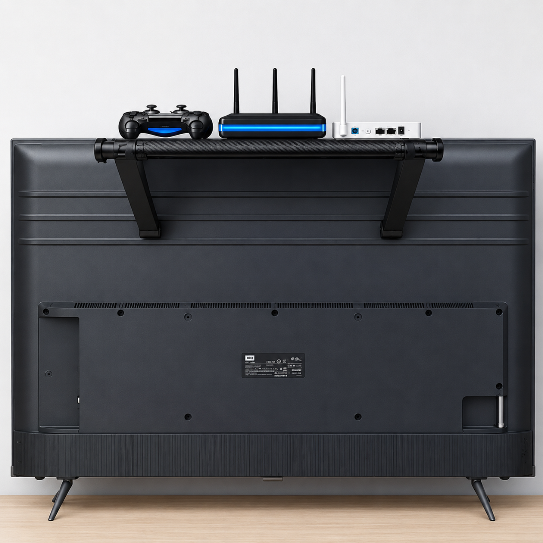 ORGANIZADOR PARA TV – Ordena modem, control y accesorios sin ocupar espacio extra