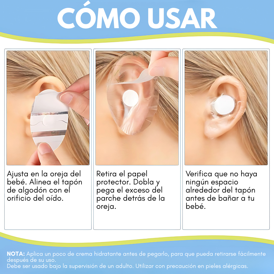 PROTECTOR AUDITIVO PARA DUCHA (30 UNDS.) – Cuida los oídos de tu bebé al bañarlo