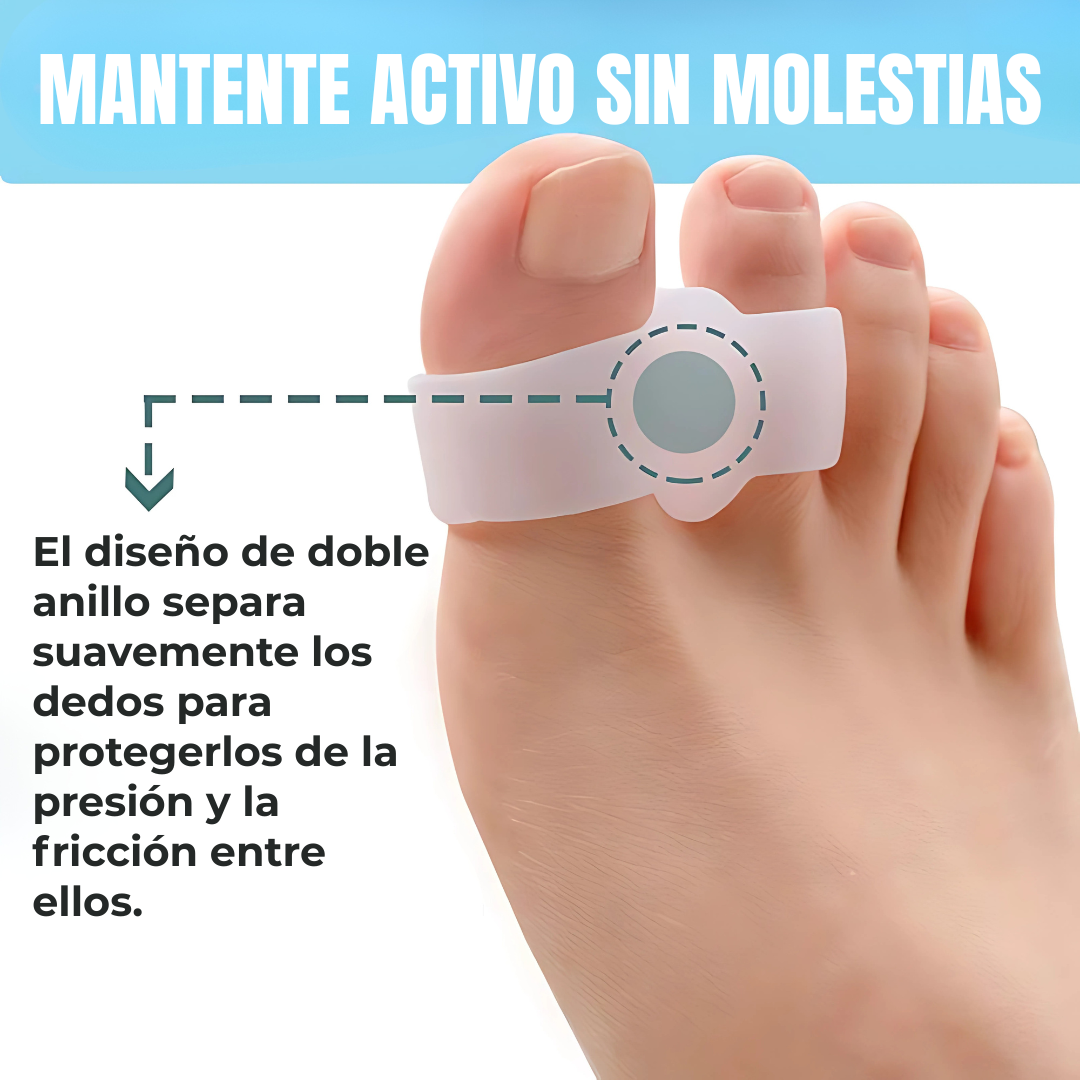 Separador y Protector para Dedos Diseñado en Gel Polímero Universal – Comodidad y alivio en cada paso