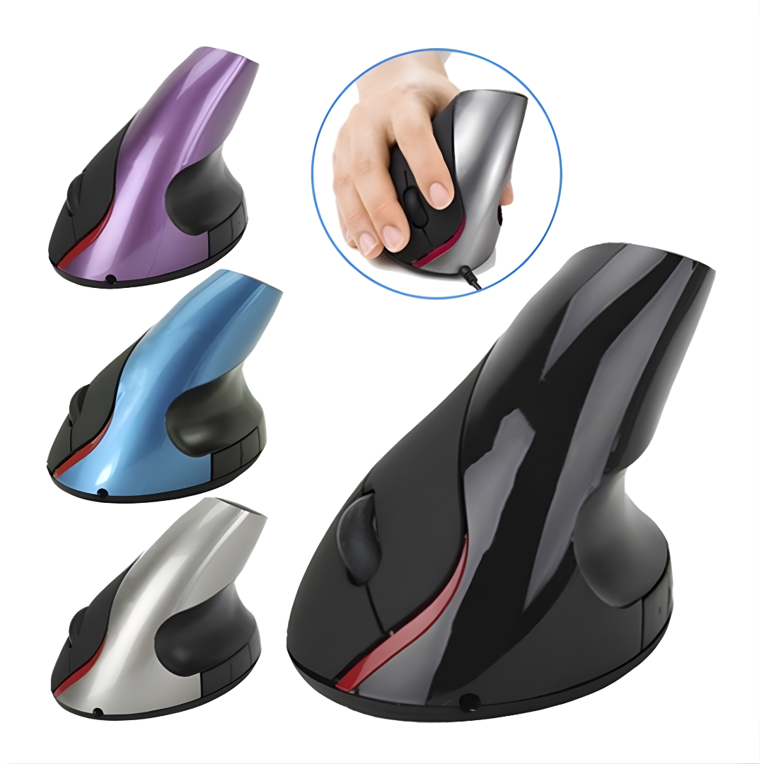 MOUSE ERGONÓMICO CON CABLE – Comodidad natural, control preciso y menos tensión al trabajar