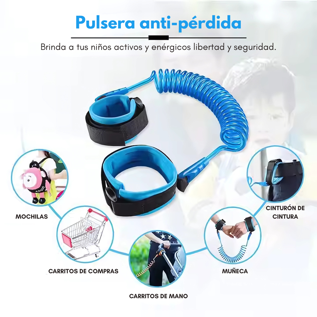 BRAZALETE DOBLE ANTIPÉRDIDA – Seguridad y libertad para ti y tu pequeño