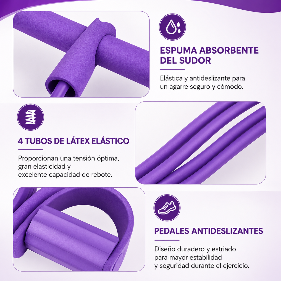 BANDA ELÁSTICA DE RESISTENCIA PARA EJERCICIO – Entrena todo tu cuerpo desde casa